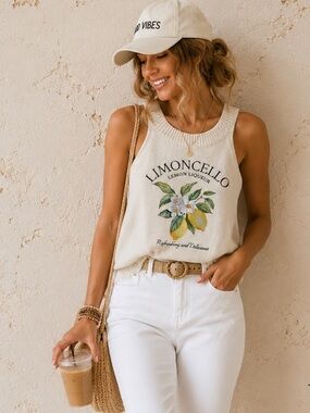 Limoncello Lemon Liqueur Halter Top Y2K Top Size Medium EUC Soft Yellow